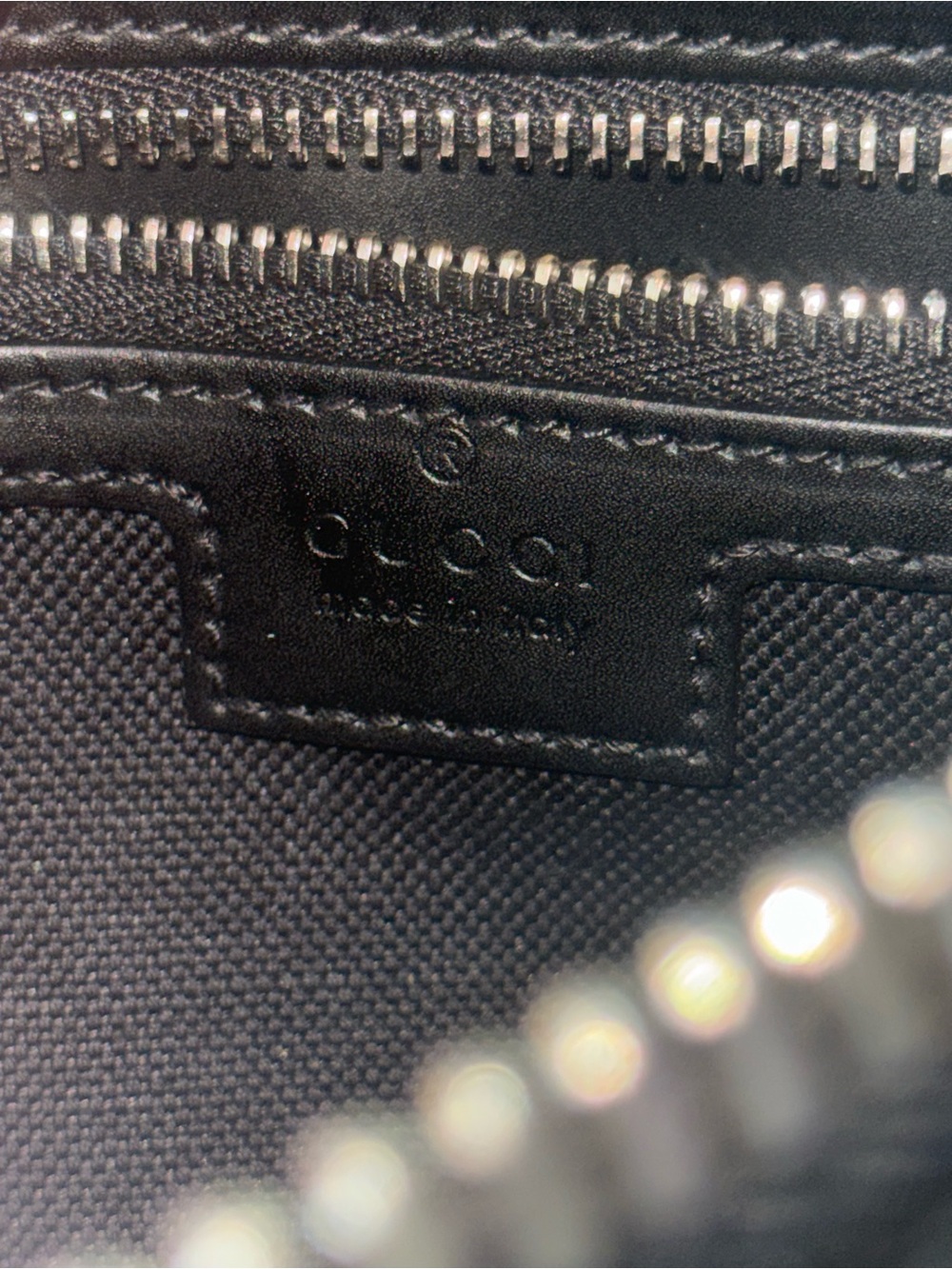 Mens Gucci Black and Gray GG Canvas Belt Bag with Silver Hardware - Picture 4 of 12